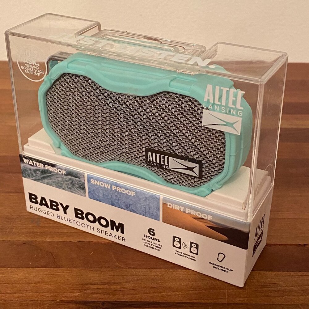 Altec Lansing Baby Boom XL Wireless Bluetooth Portable Speaker System Aqua Teal